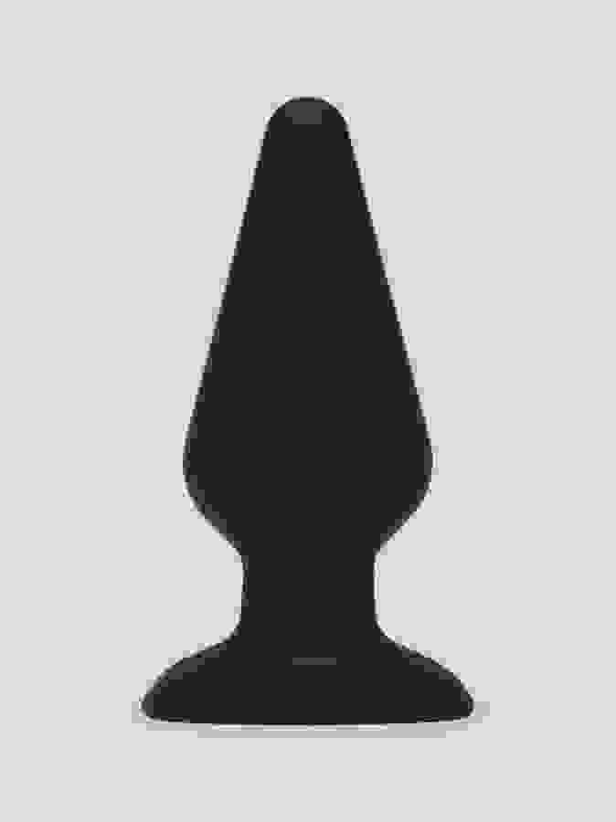 Lovehoney Large Classic Silicone Butt Plug 5.5 Inch, Black, hi-res